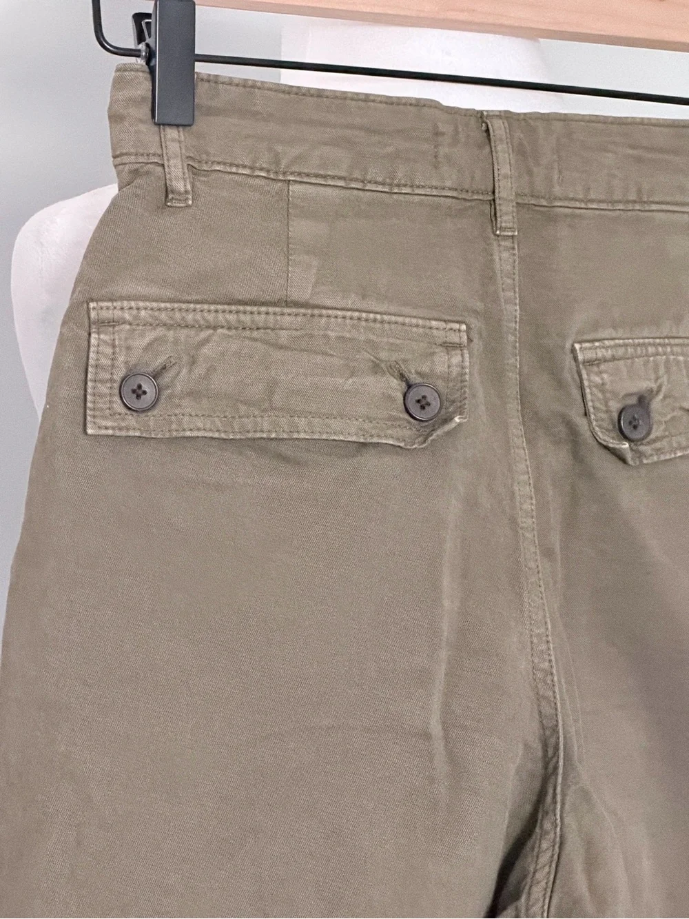 Everlane Organic Cotton Linen Utility Wide Leg Tourist Pants Khaki Size 00